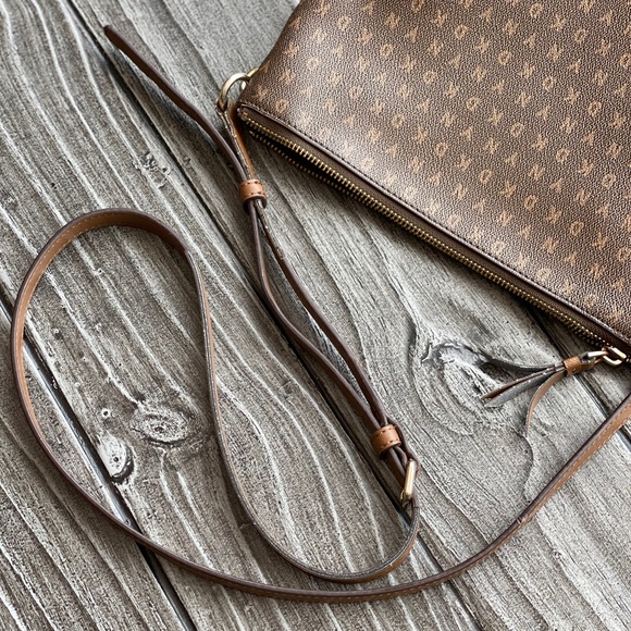 Dkny Bags Logo Embossed Zip Top Crossbody Bucket Bag Poshmark